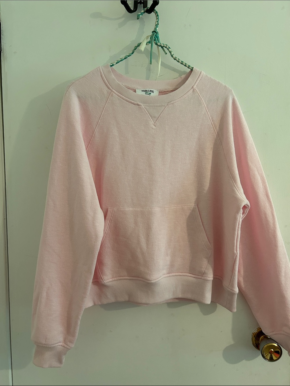 Double Zero Soft Pale Pink Pullover Sweatshirt